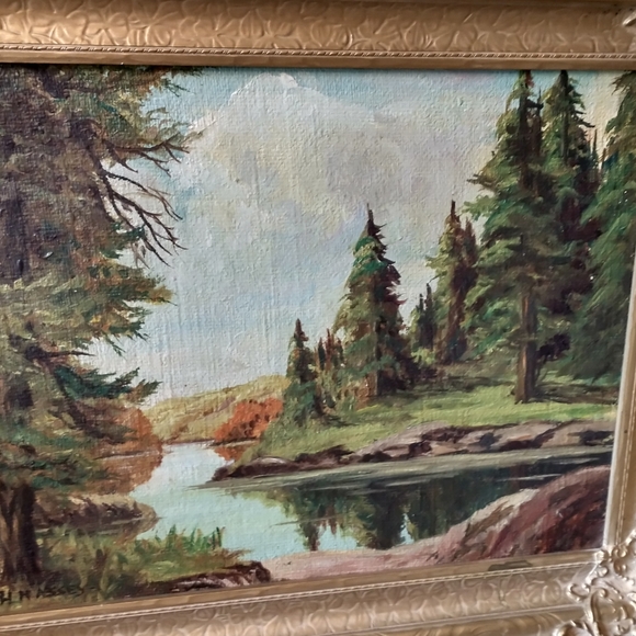A pair of MH (Hart) Massey oil paintings - Picture 2 of 7